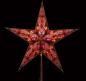 Preview: Ganesha red/white dots - Foldable glowing star, paper poinsettia with 5 points, 60 cm - Kopie